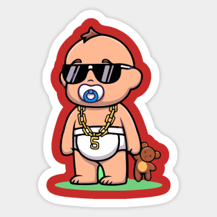 gangsta baby desing gift Sticker